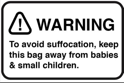 Drawstring Suffocation Label