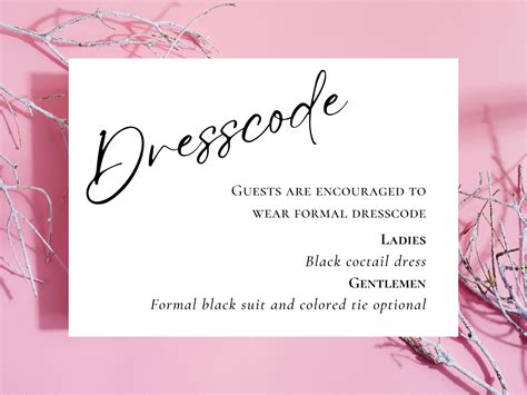 Dress Code Invitation Template