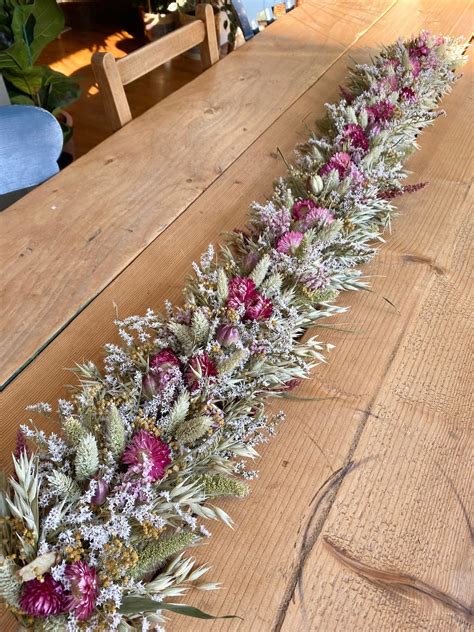 Dried flower and herb garland on a Christmas tree