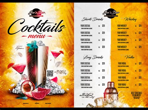 Drink menu design tips