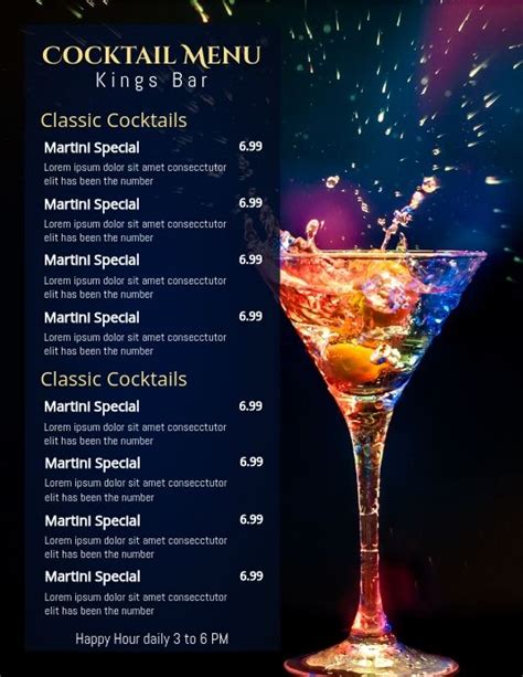 Drink menu template 10