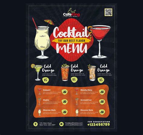 Drink menu template 2