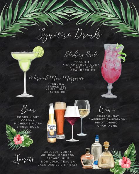 Drink menu template 3