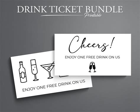 Drink Tickets Template Design