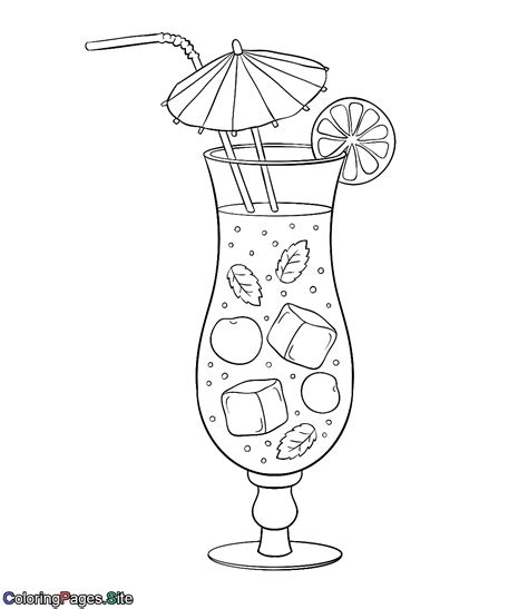 Drinks coloring pages