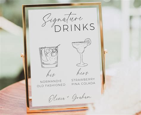 Drinks signage