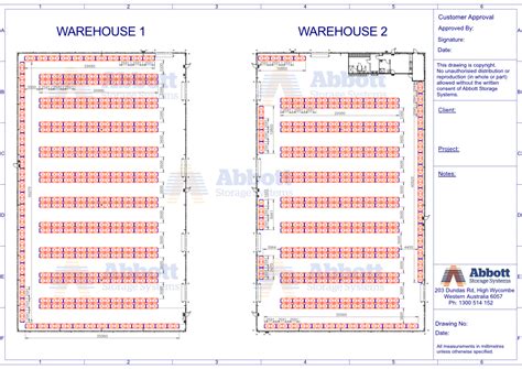 Drive-In Racking Layout Template Example 10