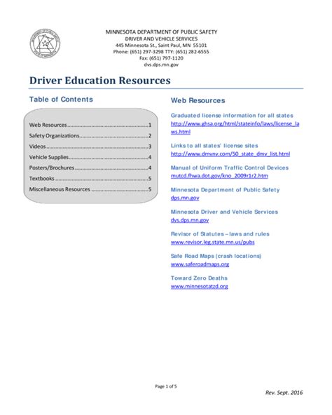 Image of driver's education resources