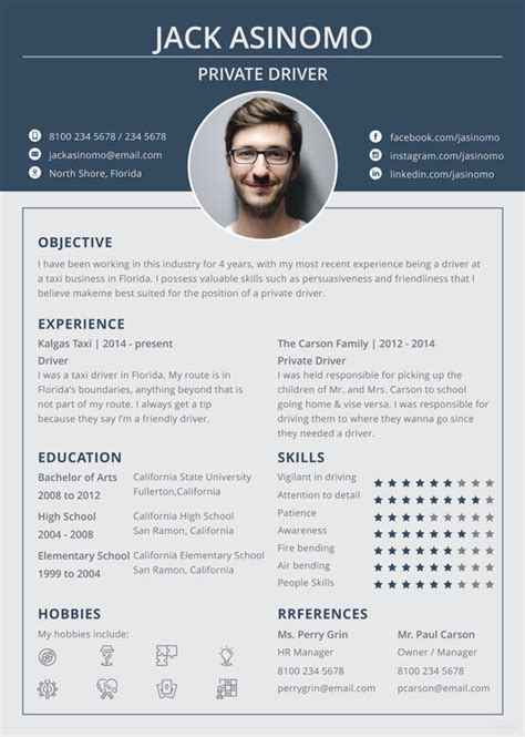 Driver Resume Template 10