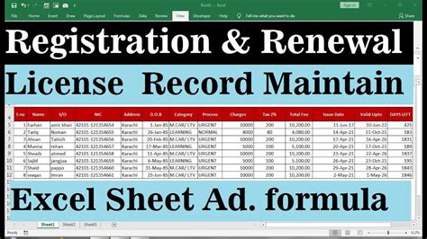 Driver's License Template Excel