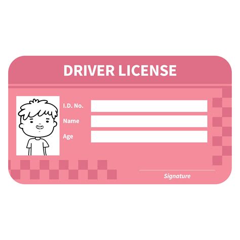 Driver's License Template for Kids