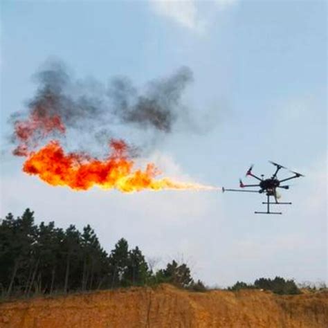 Drone equipped with flamethrower raises safety concerns