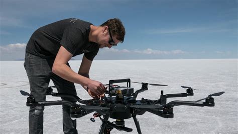 Drone Pilot working at a console