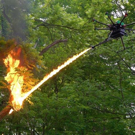 Drones with Flamethrowers