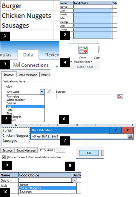 Drop-Down Menu in Excel