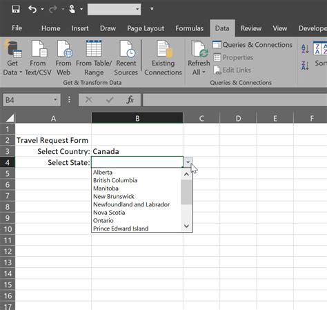 Dropdown List Excel