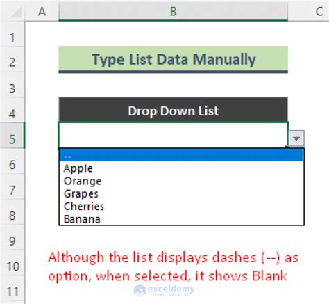 Drop-down list with blank option