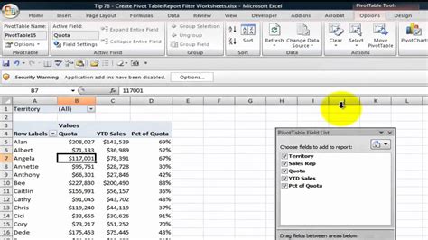 Dual Pivot Tables Example 2