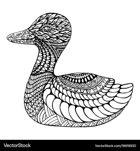 Duck Adult Coloring Page