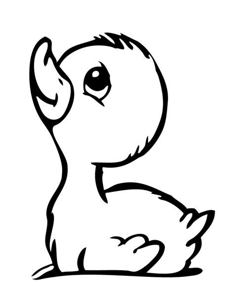 Duck Coloring Page for Kids