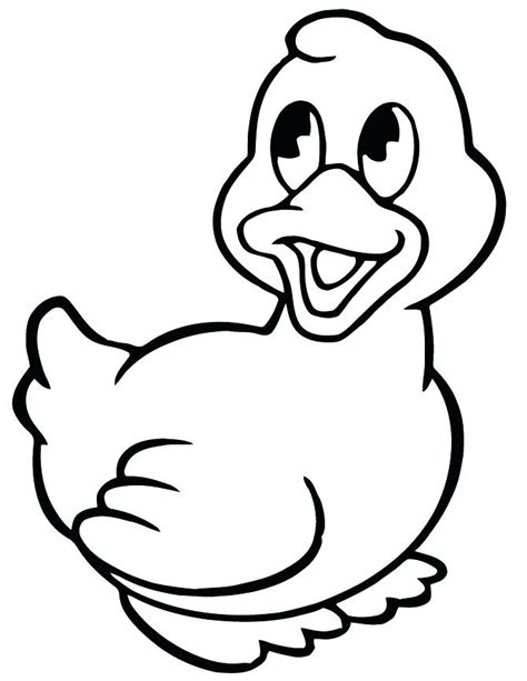 Duck Coloring Page for Kids