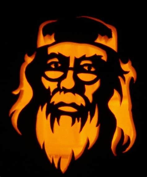 Dumbledore Pumpkin Carving Template