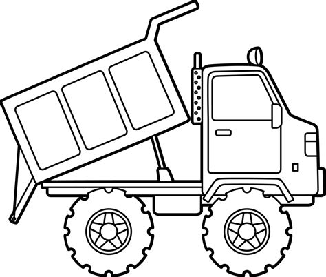 Dump Truck Coloring Pages for Kids