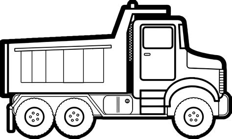 Dump Truck Coloring Pages for Kids PDF