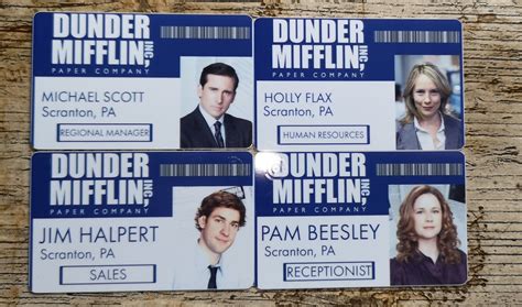 Dunder Mifflin ID badge template with custom design