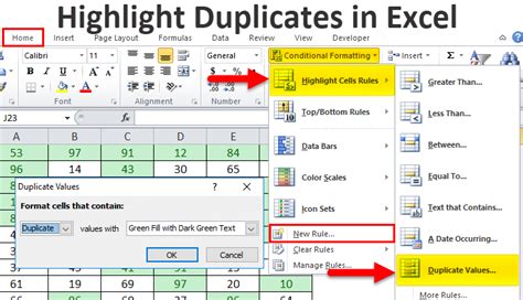 Duplicate Highlighting in Excel