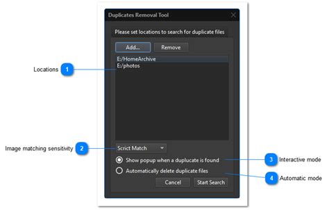 Duplicate removal tools