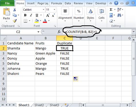 Duplicate Values in Google Sheets