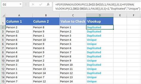 Duplicate Values in Google Sheets