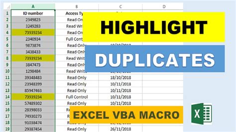 Duplicates in Excel VBA