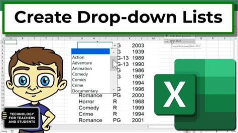 Dynamic Excel Drop-Down List Example 1