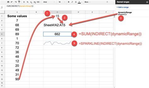 Dynamic Named Range Formula in Google Sheets