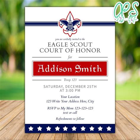 Eagle Court of Honor Invitation Template Benefits