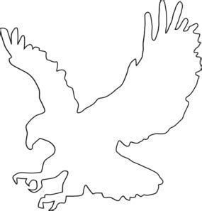 Eagle outline for kids