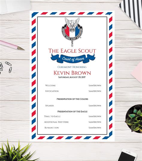 Eagle Scout Court of Honor Templates