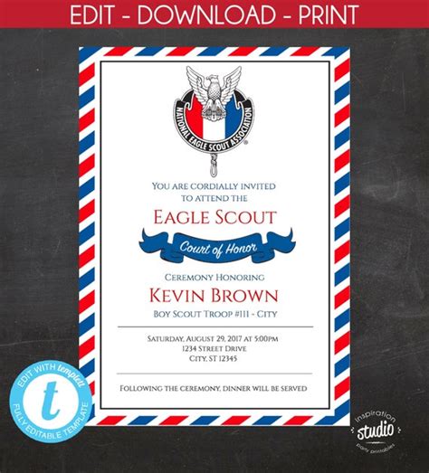 Eagle Scout Invitation Templates