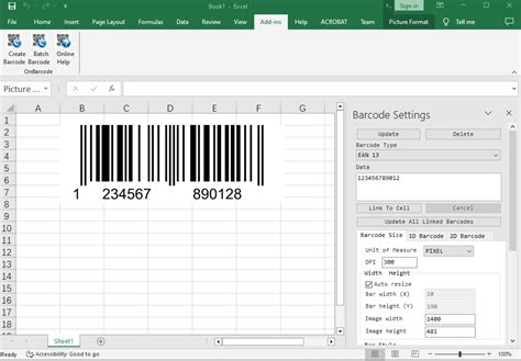 EAN 13 Barcode VBA Macro