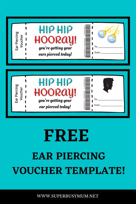 Ear Piercing Gift Certificate Template Designs