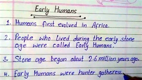 Description of Early Life