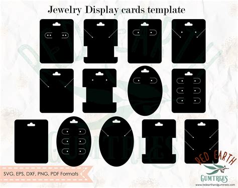 Earring Card Holder Template Customizable