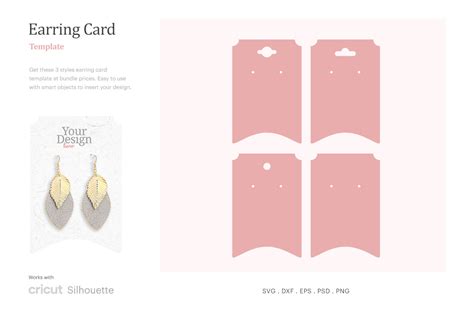 Earring Card Holder Template Pre-Designed