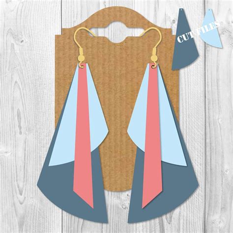 Earring card template with image