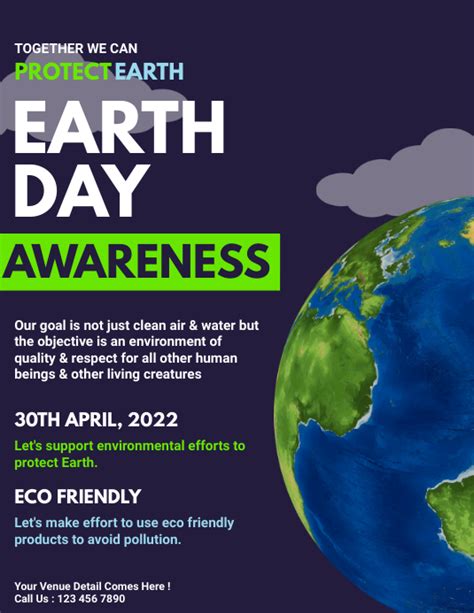 Earth Day Awareness Flyer Template