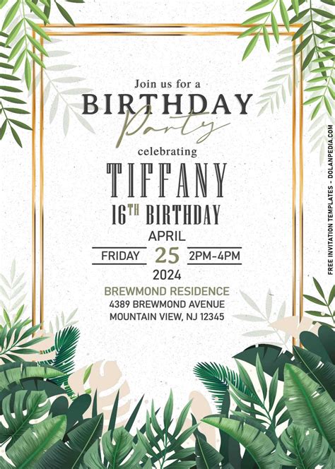 Earthy Terrarium Birthday Invitation