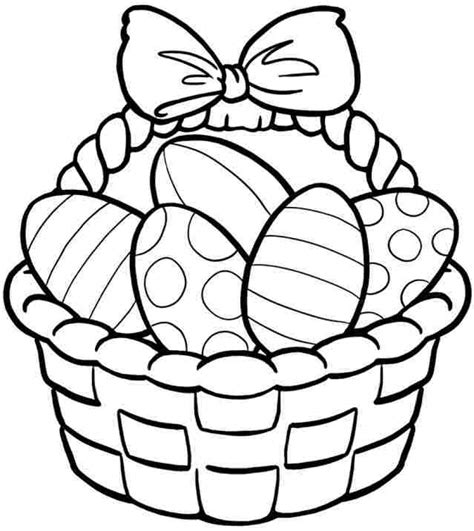 Easter Basket Coloring Pages for Kids