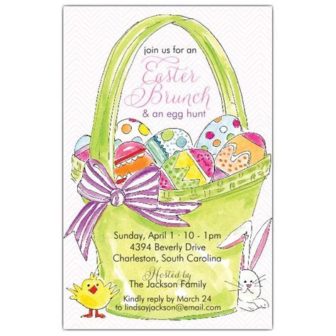 Easter Basket Invitation Template